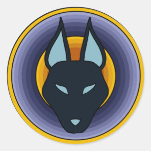 Ancient Egyptian God Anubis Logo Sticker