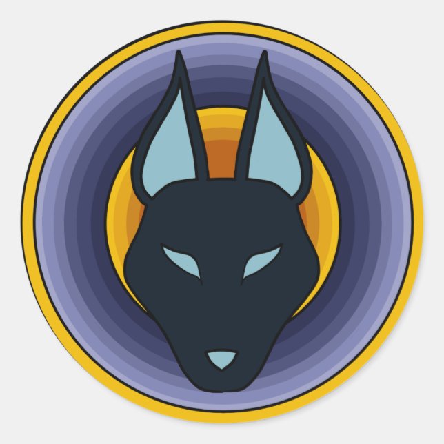 Ancient Egyptian God Anubis Logo Sticker (Front)