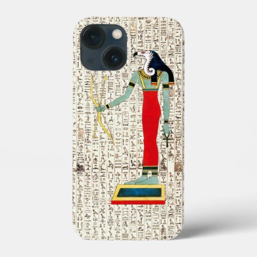 Ancient Egyptian God Geb Hieroglyphics Design iPhone 13 Mini Case