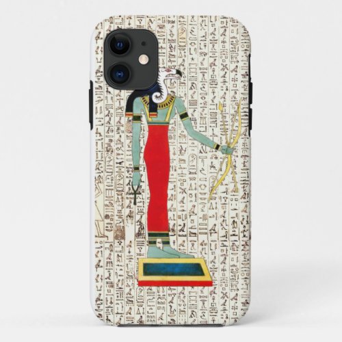 Ancient Egyptian God Geb Hieroglyphics Design iPhone 11 Case