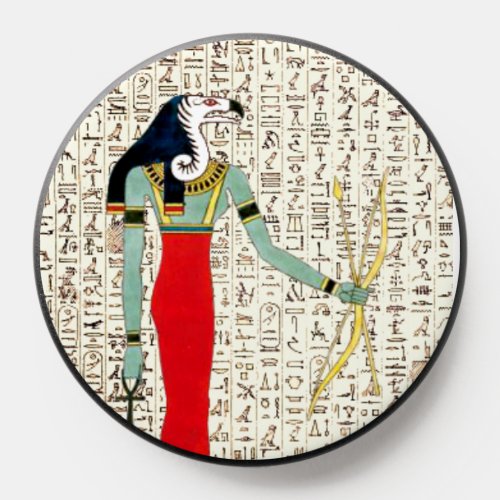 Ancient Egyptian God Geb Hieroglyphics Design PopSocket