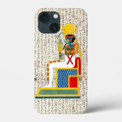 Ancient Egyptian God Goddess Hieroglyphics Design iPhone 13 Mini Case
