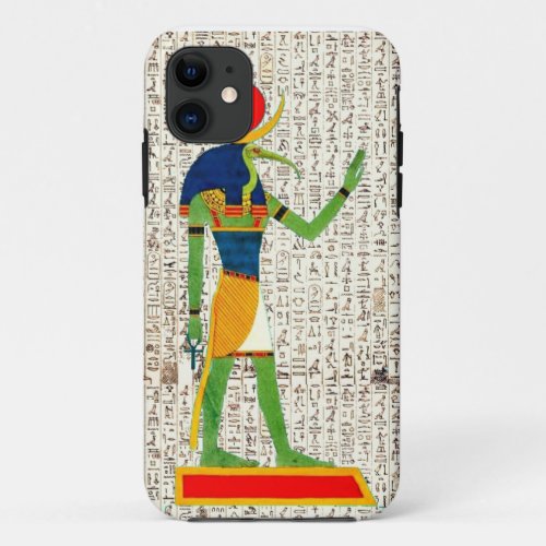 Ancient Egyptian God Hieroglyphics Design iPhone 11 Case