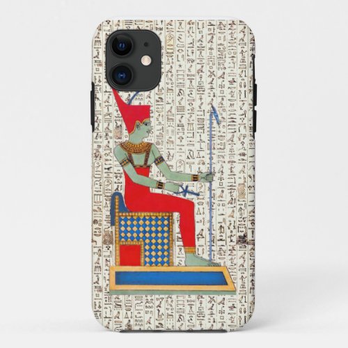 Ancient Egyptian God Hieroglyphics Design iPhone 11 Case