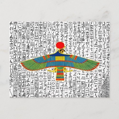 Ancient Egyptian God Horus Hawk Postcard