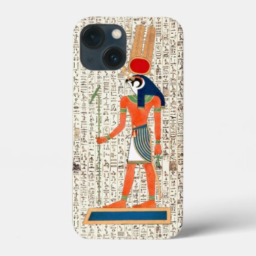 Ancient Egyptian God Horus Hieroglyphics Design iPhone 13 Mini Case
