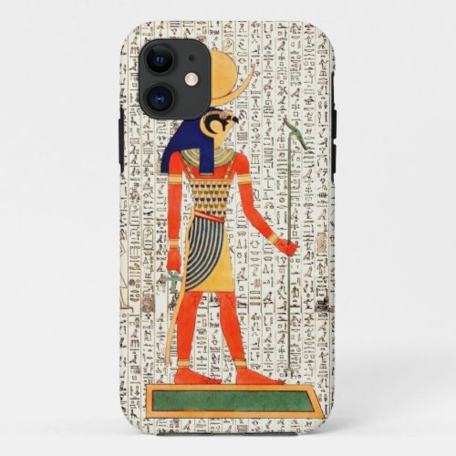 Ancient Egyptian God Horus Hieroglyphics Design iPhone 11 Case