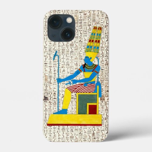 Ancient Egyptian God Osiris Hieroglyphics Design iPhone 13 Mini Case