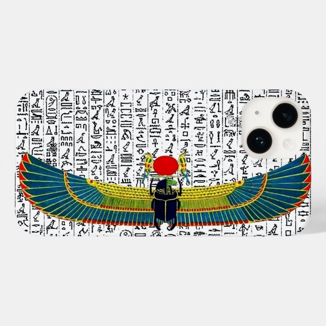 Ancient Egyptian God Scarab Hieroglyphics Design Case-Mate iPhone Case (Back (Horizontal))