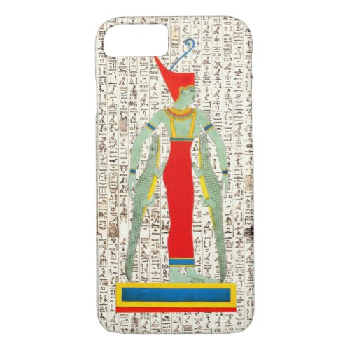 Ancient Egyptian God Sobek Hieroglyphics Design Ca iPhone 87 Case