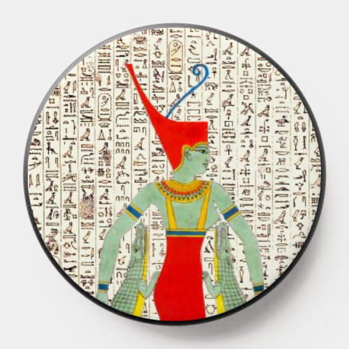 Ancient Egyptian God Sobek Hieroglyphics Design Ca PopSocket