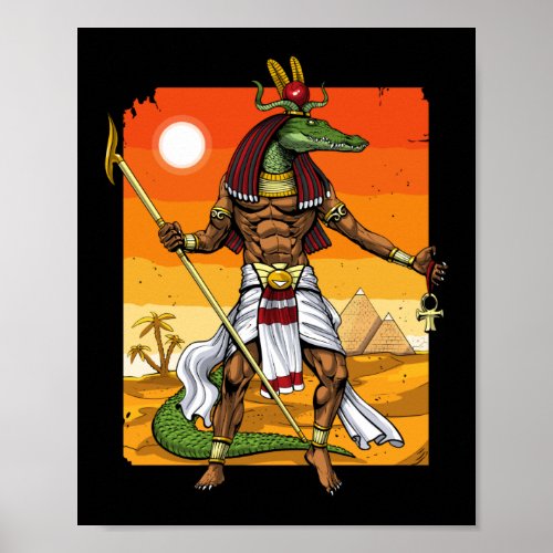 Ancient Egyptian God Sobek Poster