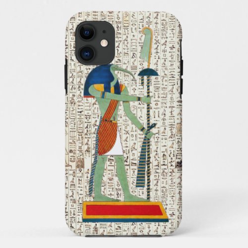 Ancient Egyptian God Thoth Hieroglyphics Design iPhone 11 Case