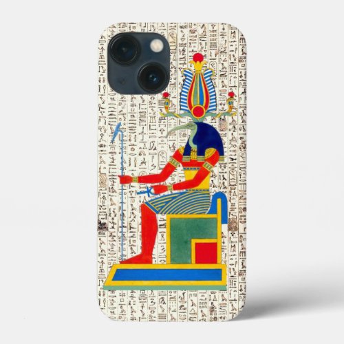 Ancient Egyptian God Thoth Hieroglyphics Design iPhone 13 Mini Case