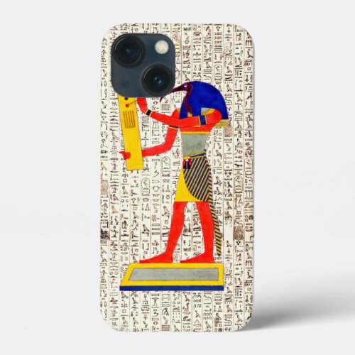 Ancient Egyptian God Thoth Hieroglyphics Design iPhone 13 Mini Case