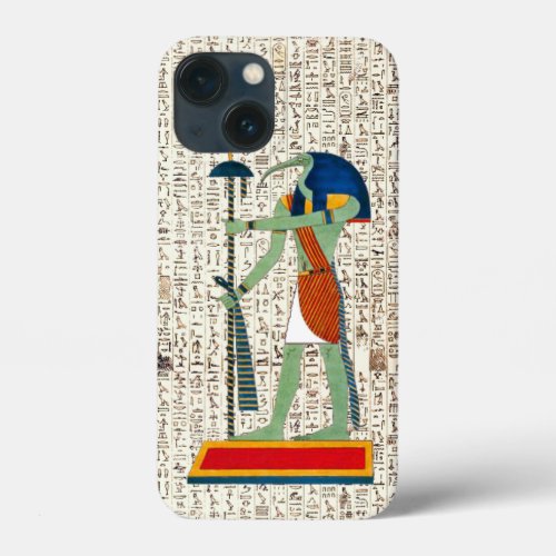 Ancient Egyptian God Thoth Hieroglyphics Design iPhone 13 Mini Case