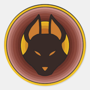 Ancient Egyptian God Wepwawet Logo Sticker