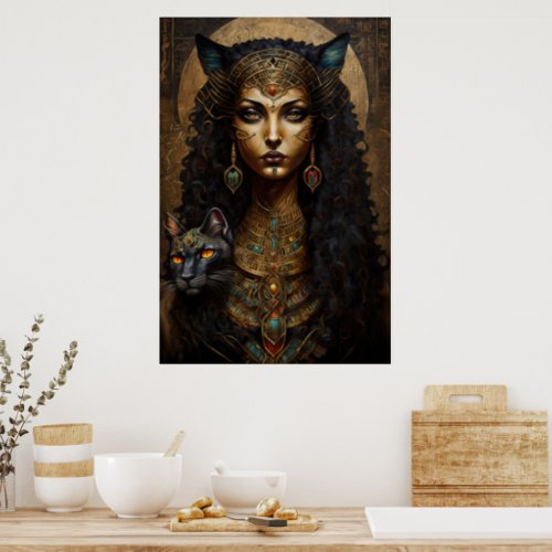 Ancient Egyptian Goddess Bastet Poster