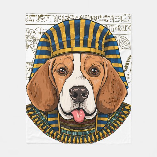 Ancient Egyptian Goddess Beagle Pyramid Beagle Dog Fleece Blanket