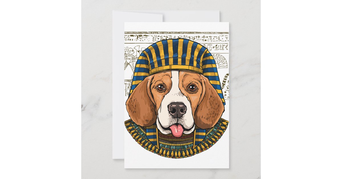 Ancient Egyptian Goddess Beagle Pyramid Beagle Dog Holiday Card Zazzle