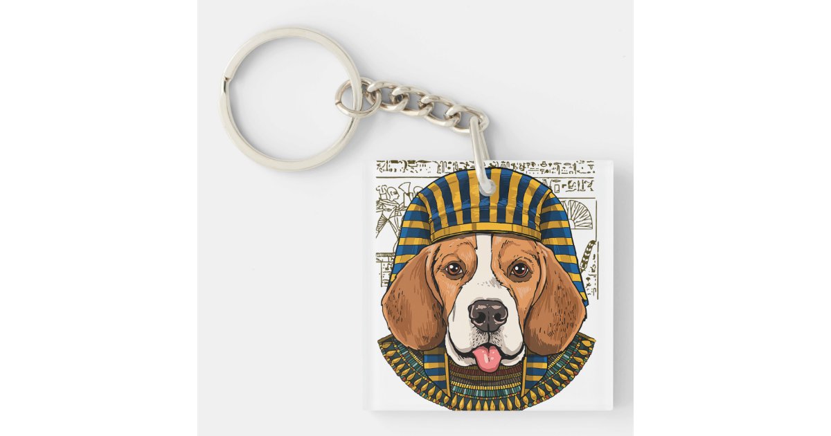 Ancient Egyptian Goddess Beagle Pyramid Beagle Dog Keychain Zazzle