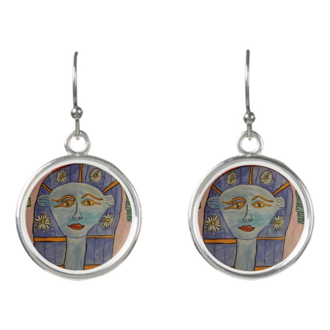 Ancient Egyptian Goddess Earrings (Front)