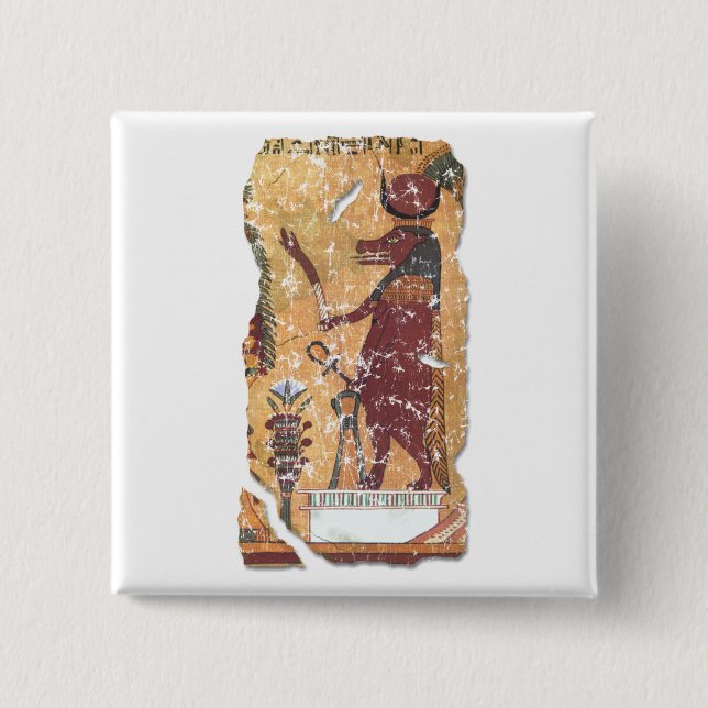 Ancient Egyptian Goddess Hathor Button (Front)