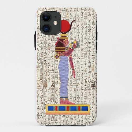 Ancient Egyptian Goddess Hieroglyphics Design iPhone 11 Case
