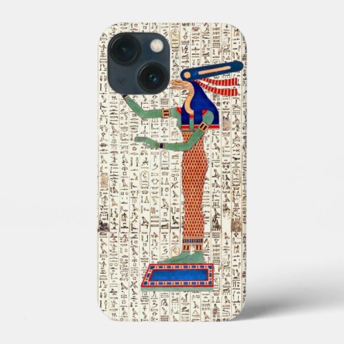 Ancient Egyptian Goddess Hieroglyphics Design iPhone 13 Mini Case