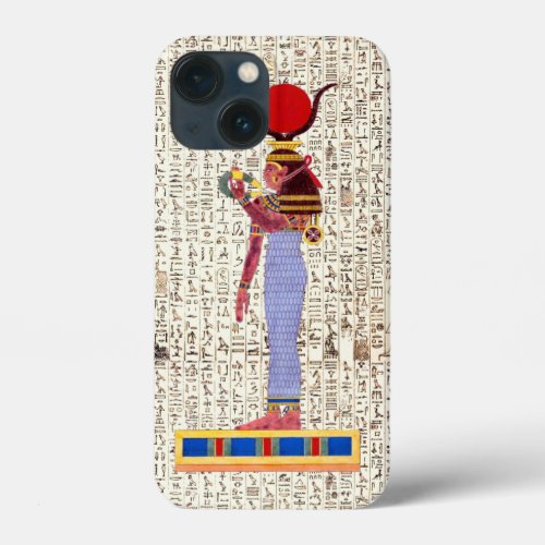 Ancient Egyptian Goddess Hieroglyphics Design iPhone 13 Mini Case