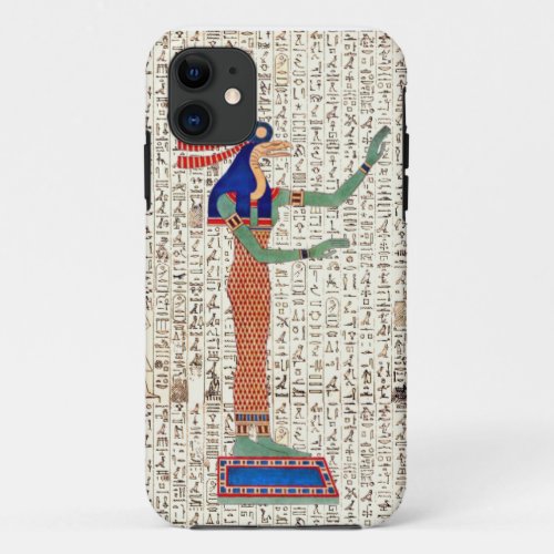 Ancient Egyptian Goddess Hieroglyphics Design iPhone 11 Case