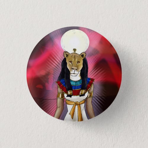 Ancient Egyptian Goddess Sekhmet Pinback Button