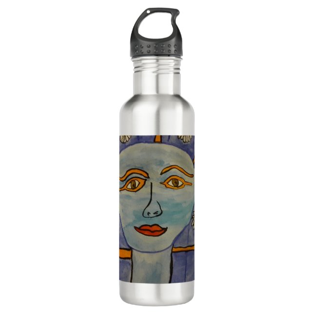Ancient Egyptian Goddess Stainless Steel Water Bottle (Front)