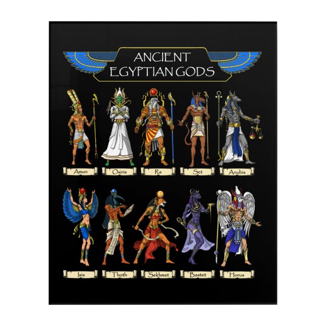 Ancient Egyptian Gods Acrylic Print (Front)