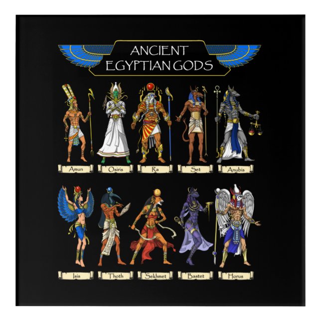 Ancient Egyptian Gods Acrylic Print (Front)