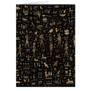 Ancient Egyptian Gods and hieroglyphs Cards