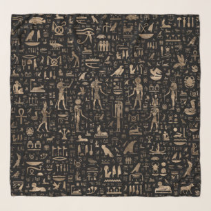 Ancient Egyptian Gods and hieroglyphs Scarf