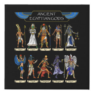 Ancient Egyptian Gods Faux Canvas Print