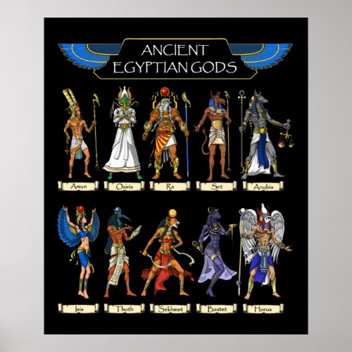 Ancient Egyptian Gods Poster