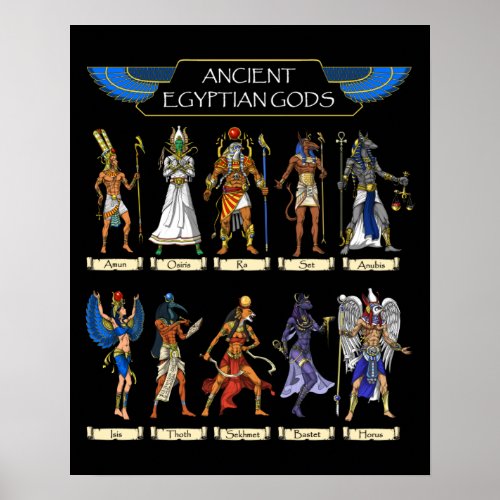 Ancient Egyptian Gods Poster