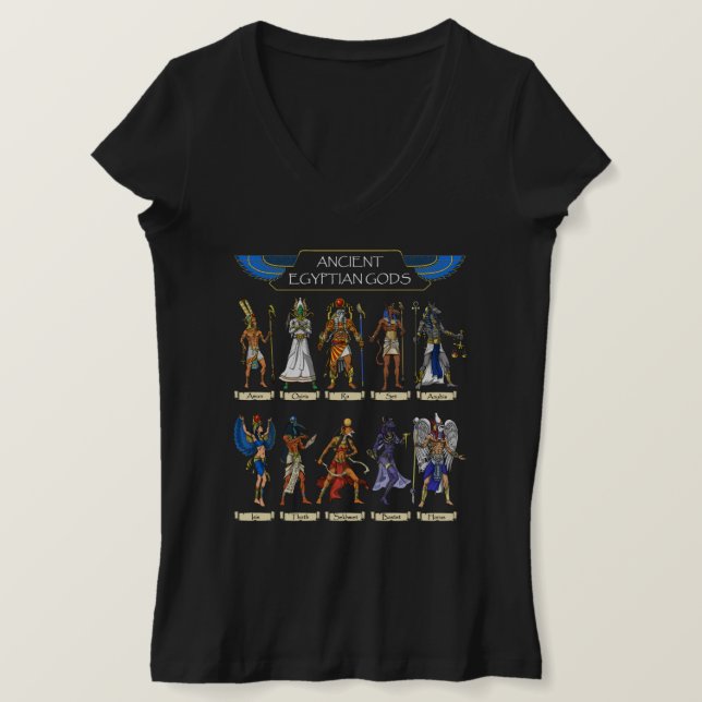 Ancient Egyptian Gods T-Shirt (Design Front)