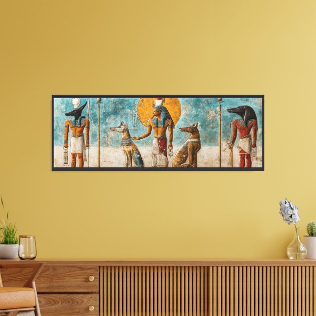 Ancient Egyptian Gods Wall Art – Mythology Canvas  (Insitu(LivingRoom))