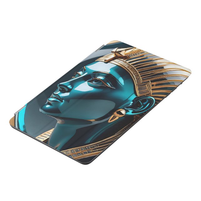Ancient Egyptian Gold & Aqua Blue iPad  Cover (Side)