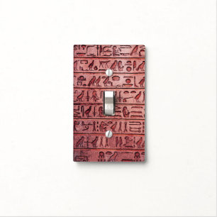 Ancient Egyptian Hieroglyph Red Light Switch Cover