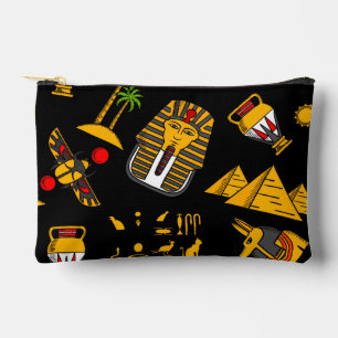 Ancient Egyptian Hieroglyphic Pattern Background Accessory Pouch