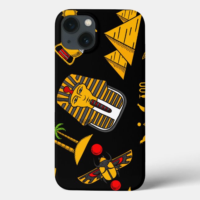 Ancient  Egyptian Hieroglyphic Pattern Background  Case-Mate iPhone Case (Back)