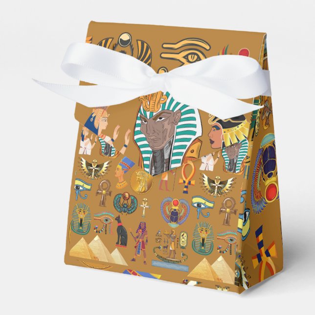 Ancient Egyptian Hieroglyphic -Pattern Hieroglyphi Favor Boxes (Front Side)
