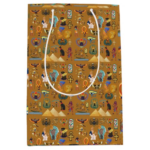 Ancient Egyptian Hieroglyphic _Pattern Hieroglyphi Medium Gift Bag