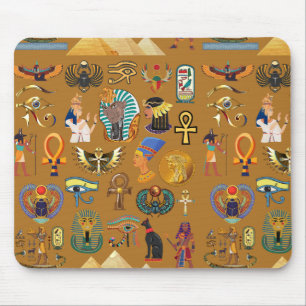 Ancient Egyptian Hieroglyphic -Pattern Hieroglyphi Mouse Pad