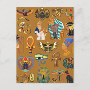 Ancient Egyptian Hieroglyphic -Pattern Hieroglyphi Postcard